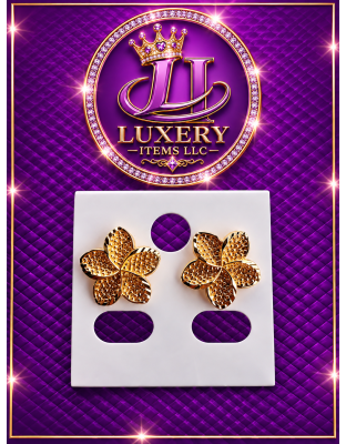 Gold Floral Earrings